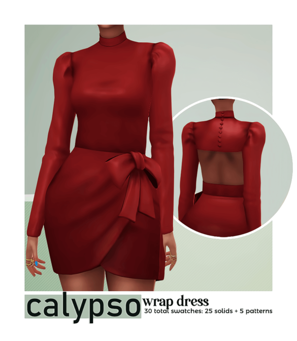 Sims 4 calypso a wrap dressjust a little wrap dress