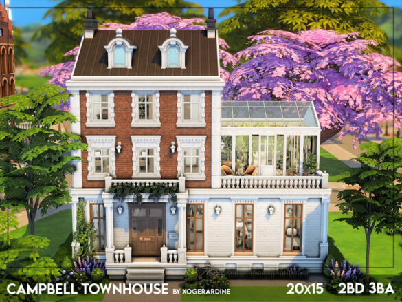 Sims 4 Campbell Townhouse by xogerardine