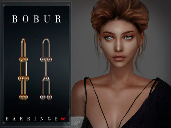 Sims 4 Chain earrings by Bobur3