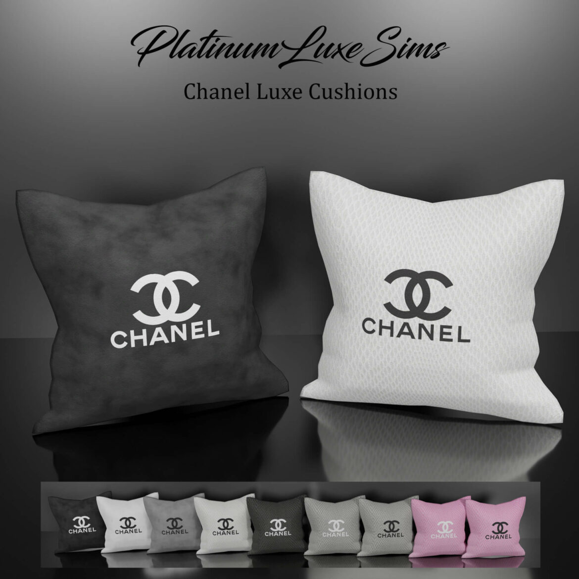 Sims 4 chanel luxe cushions new mesh 9 swatches
