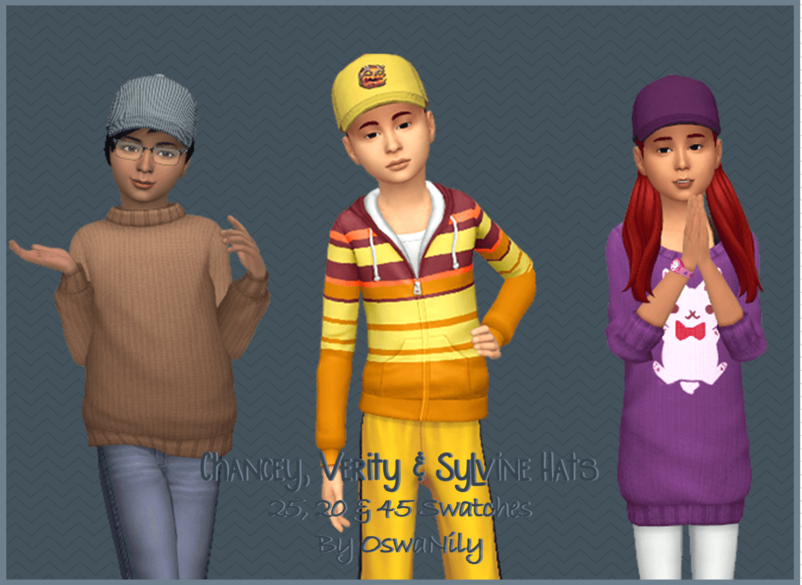 Sims 4 child baseball hats