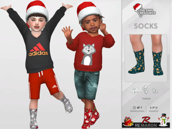 Christmas socks for toddler 01 by remaron