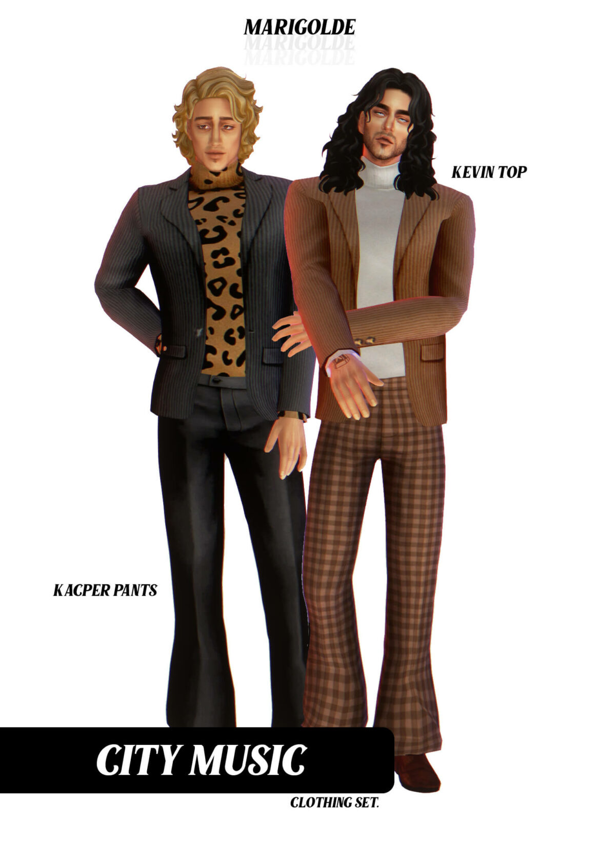 Sims 4 city music a male clothing set