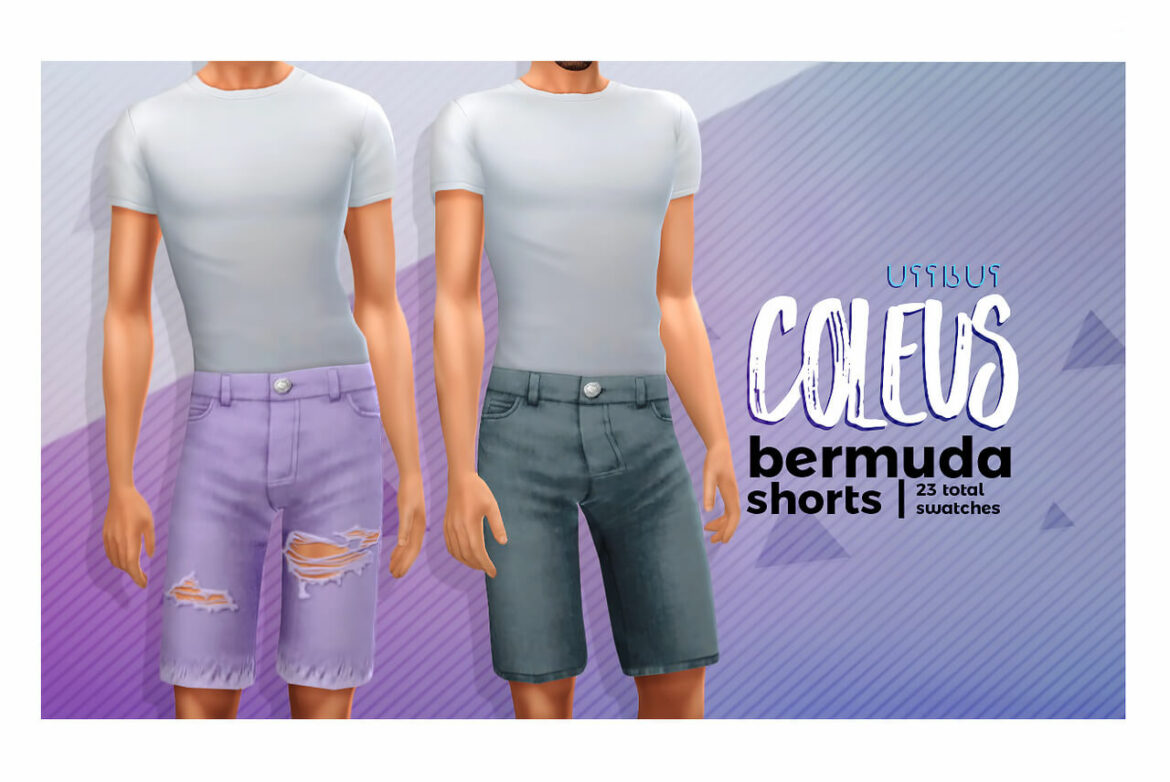 Sims 4 coleus bermuda shorts for men