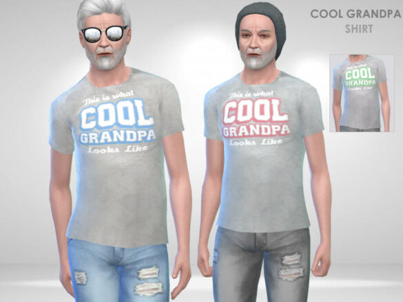 Sims 4 Cool GrandPa Shirt by Puresim