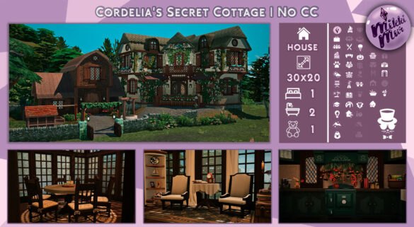 Sims 4 cordelias secret cottage sims 4 build