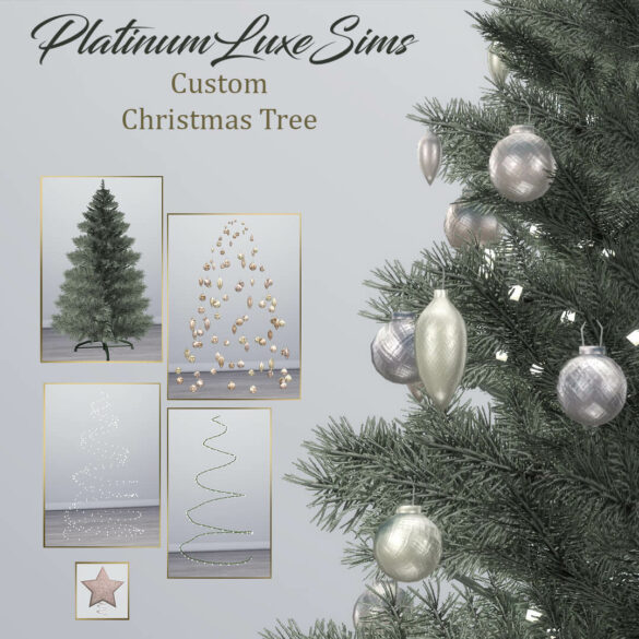 Sims 4 custom christmas tree set
