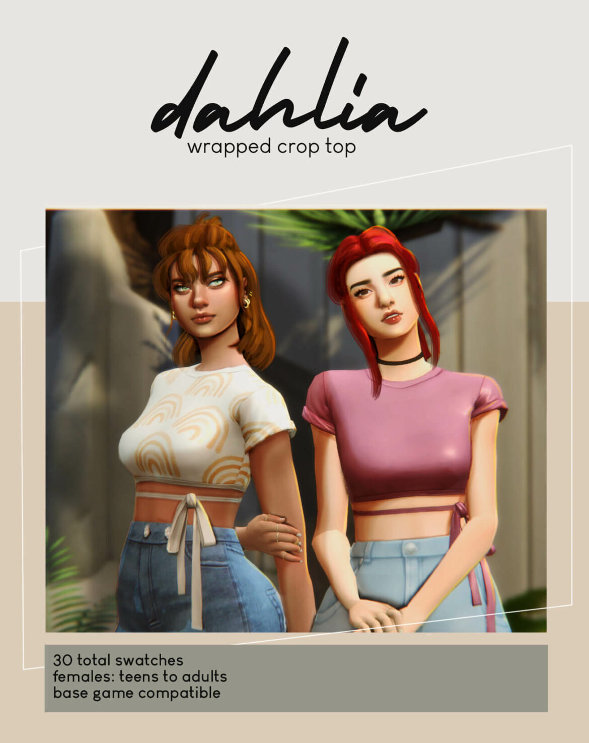 Sims 4 dahlia wrapped crop top