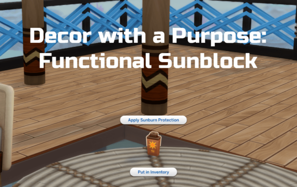 Sims 4 Decor with a Purpose: Functional Sunblock