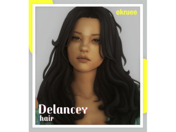 Sims 4 delancey hair by okruee