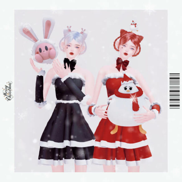 Sims 4 Dress 2 colors Rabbit Kirby Oddy Seagull