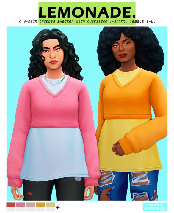 Sims 4 dyoreos lemonade top this cozy sweater