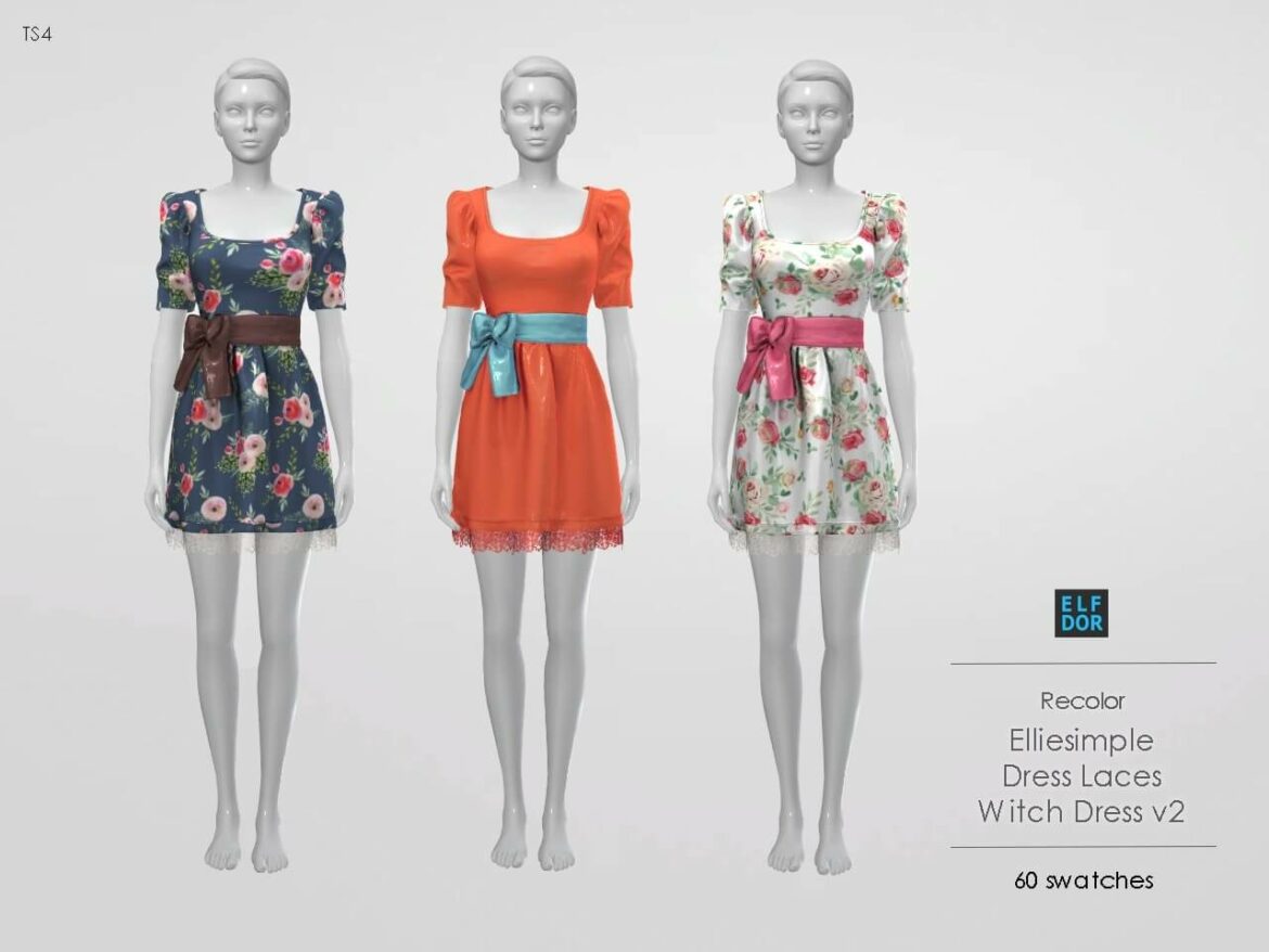 Sims 4 elliesimplee lace witch dress v2 rc 60