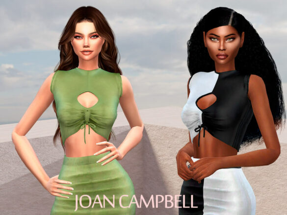 Sims 4 Emma Top by Joan Campbell Beauty at TSR