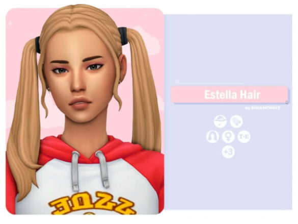 Sims 4 ESTELLA HAIR – by SIMANCHOLY by simancholy