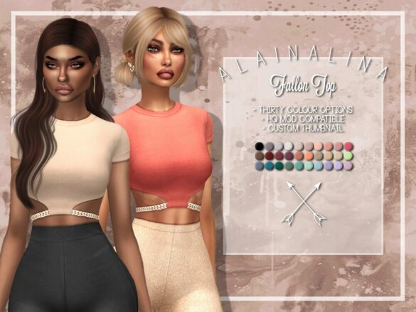 Sims 4 Fallon Top at AlainaLina