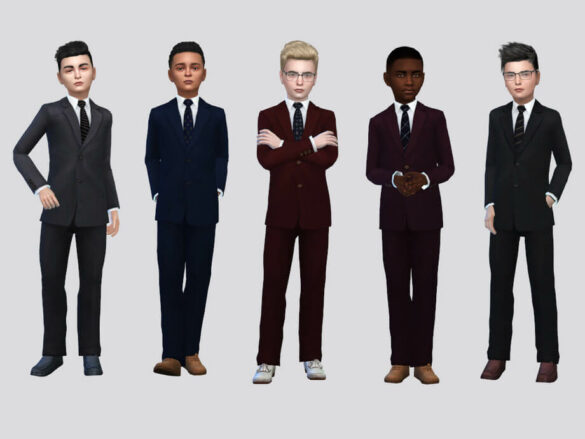 Sims 4 Felipe Formal Suit Boys by McLayneSims at TSR