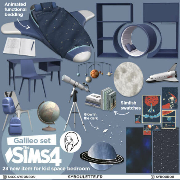 Sims 4 galileo kid bedroom set