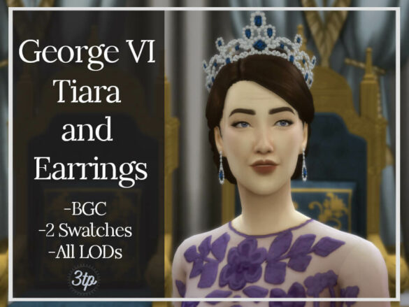 Sims 4 george vi set tiara and earrings