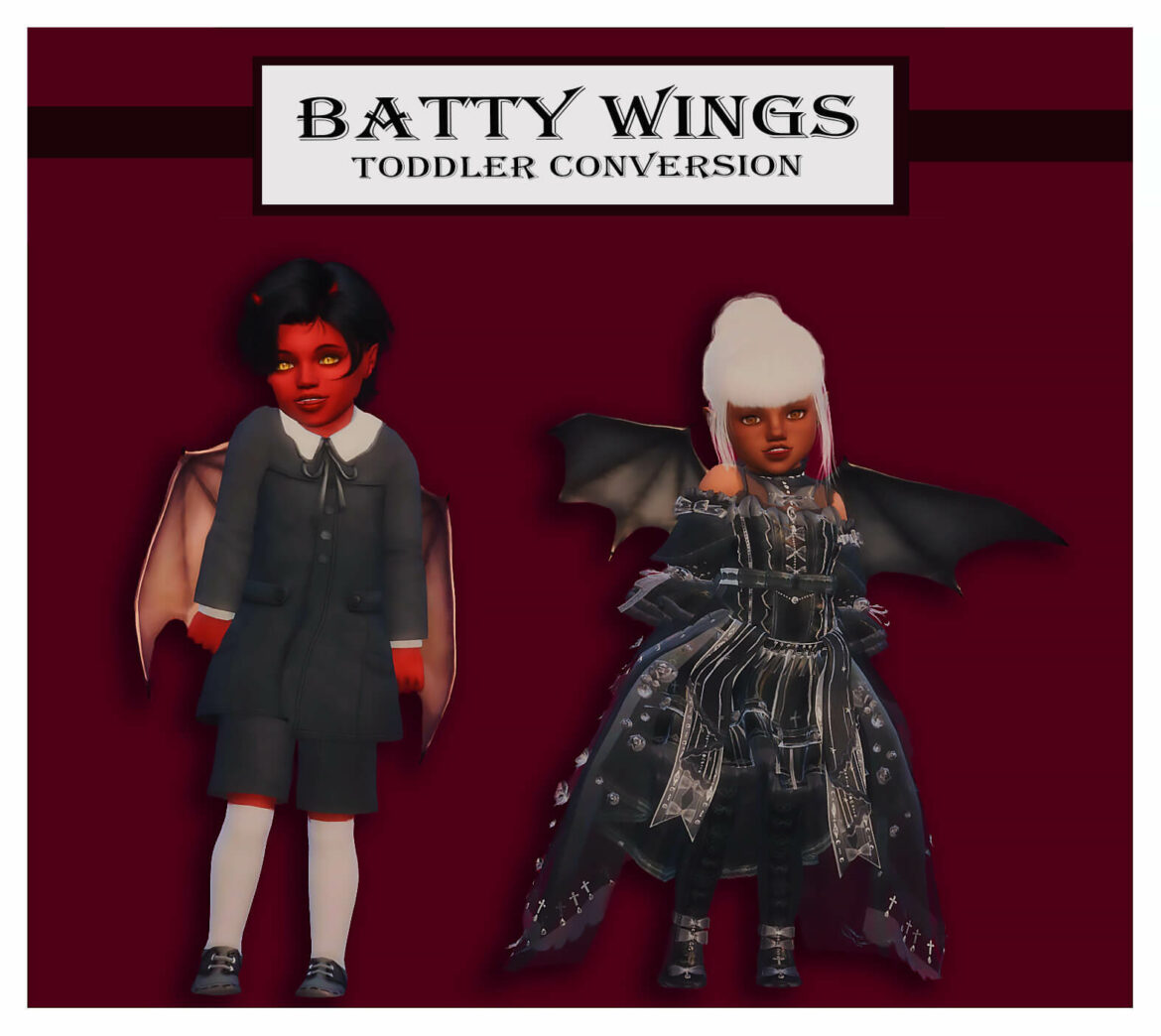Sims 4 gerbithats battywings for toddlers