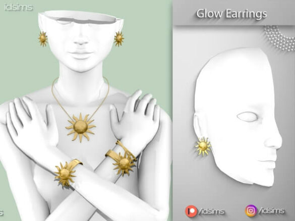 Sims 4 Glow sun Earrings