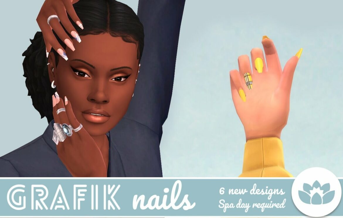Sims 4 GraFik Nails at Frenchie Sim
