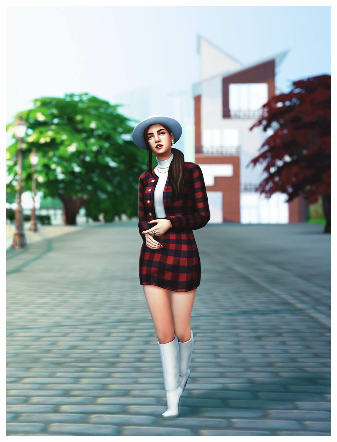 Sims 4 hair by aharris00britney suit by trillyke boots