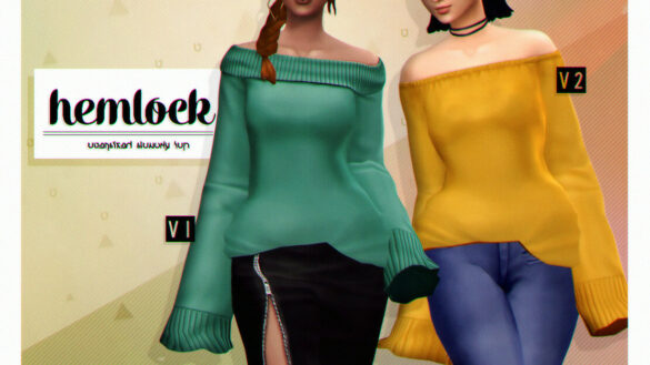 Sims 4 hemlock oversized tucked sweater
