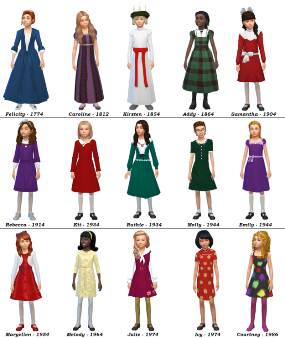 Sims 4 holidays across the decades