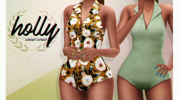 Sims 4 holly collared corduroy bodysuit