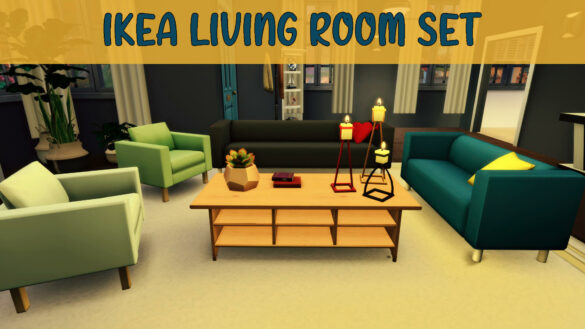 Sims 4 ikea living room set all cc