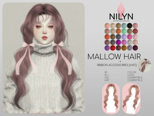 Sims 4 info 2 file of new mesh hair accessories