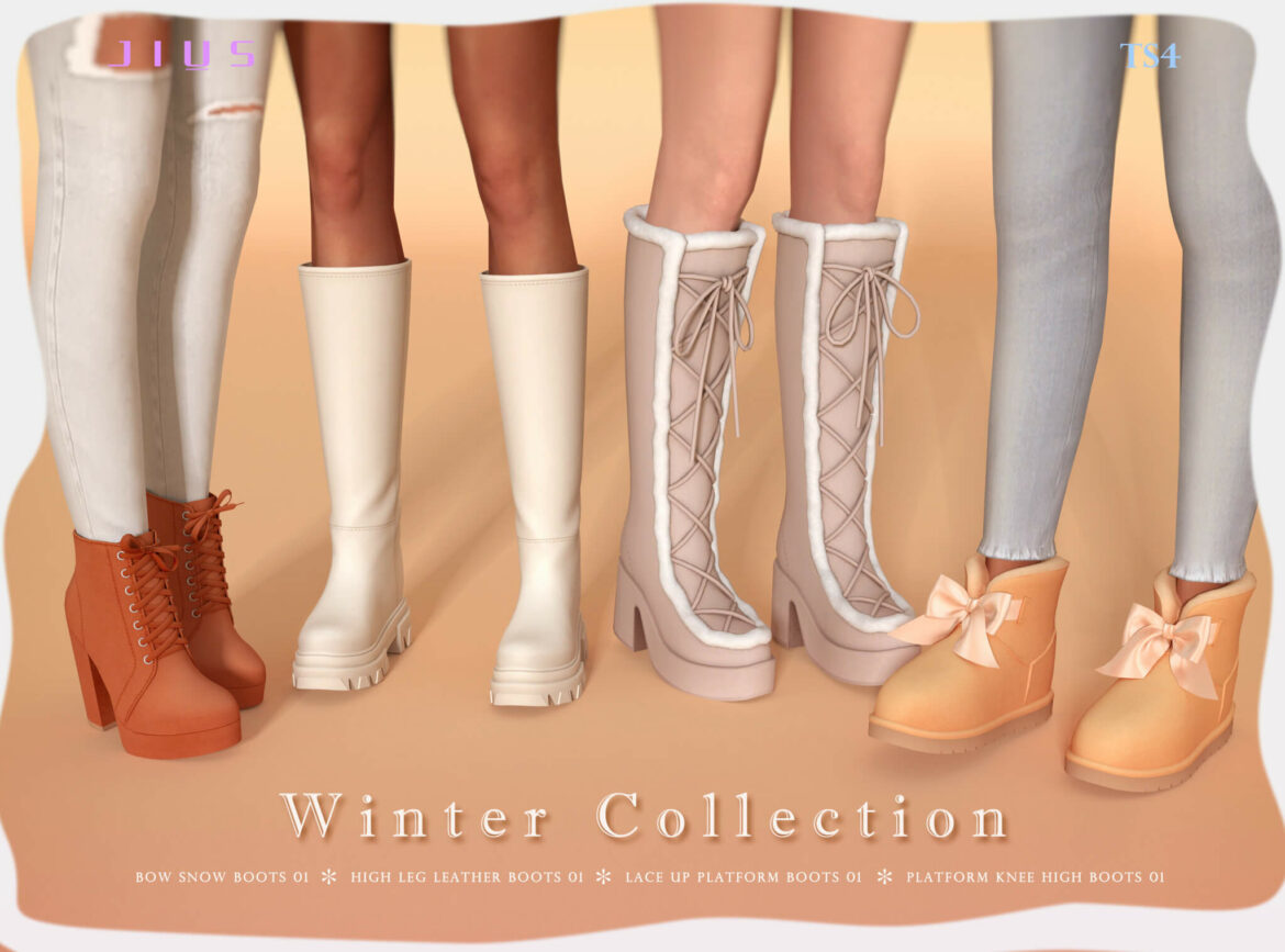 Sims 4 jius sims winter collection part 1 shoes jius