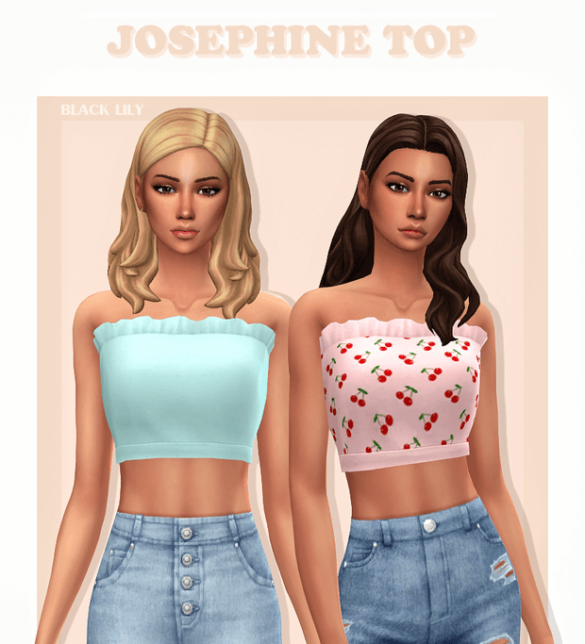 Sims 4 josephine top by Black Lily