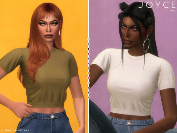 Sims 4 JOYCE top by Plumbobs n Fries