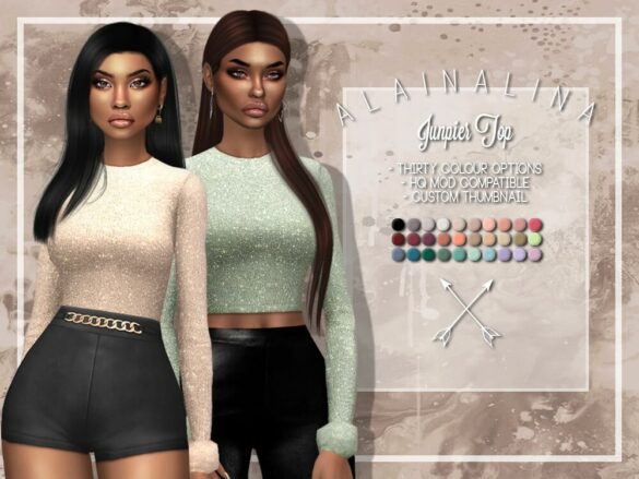 Sims 4 Juniper Top at AlainaLina