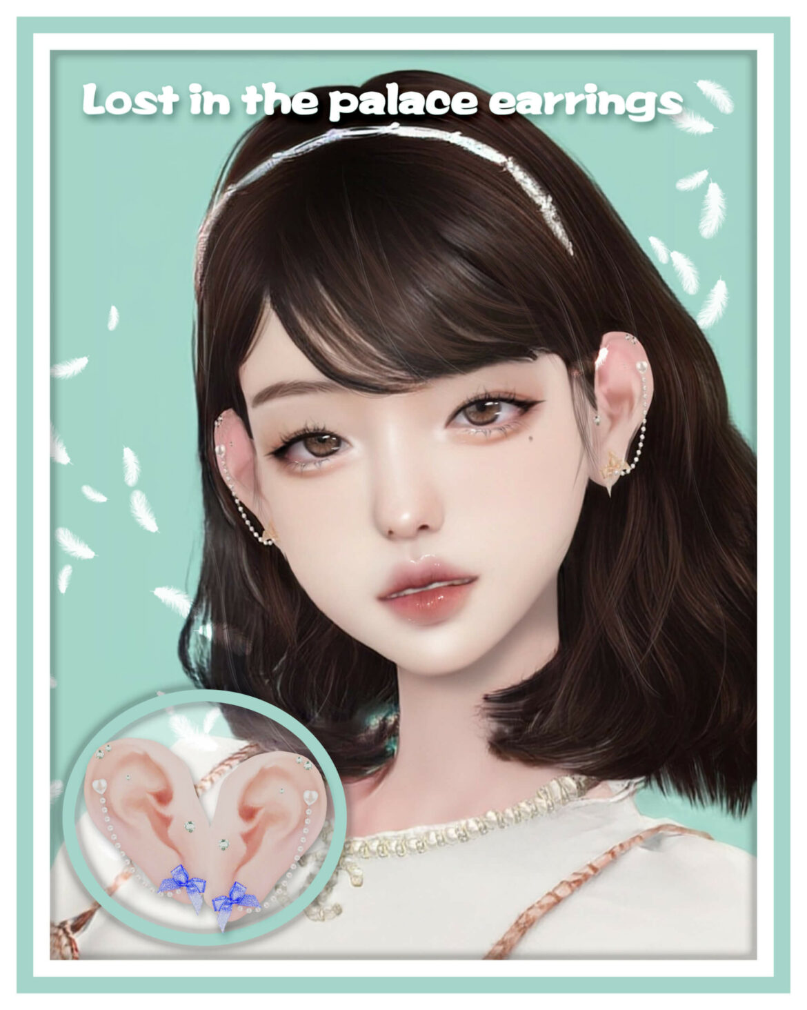 Sims 4 kikiwlost in the palace earrings new mesh 5