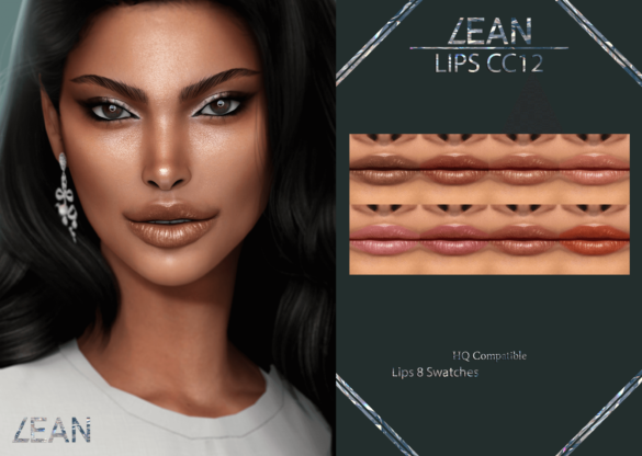 Sims 4 lean lips cc12