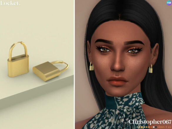 Sims 4 Locket Earrings by christopher067