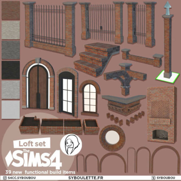 Sims 4 loft build set