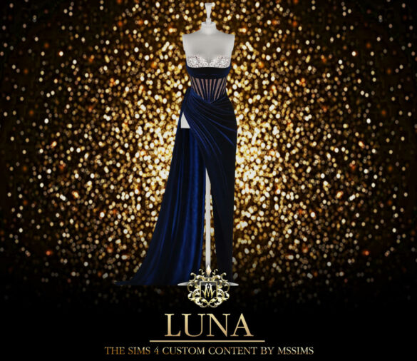 Sims 4 LUNA GOWN at MSSIMS