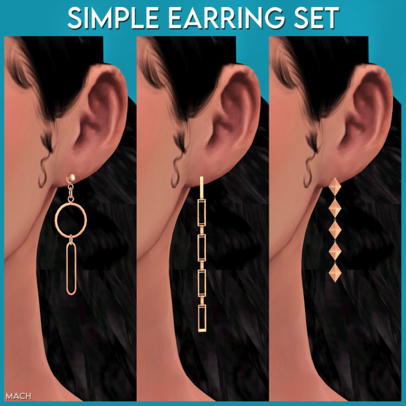 Sims 4 mach simple earring set