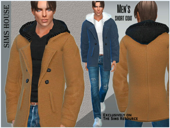 Sims 4 Men’s short coat by Sims House at TSR