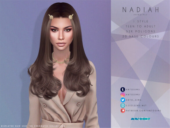 Sims 4 Nadiah Hair by Anto