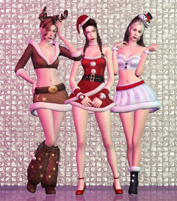 Sims 4 new year set new mesh for female full body hq