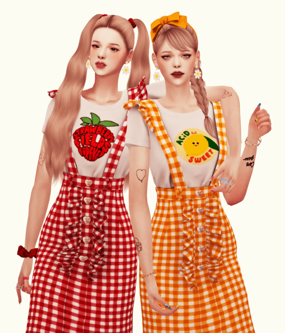 Sims 4 overall dress daisy