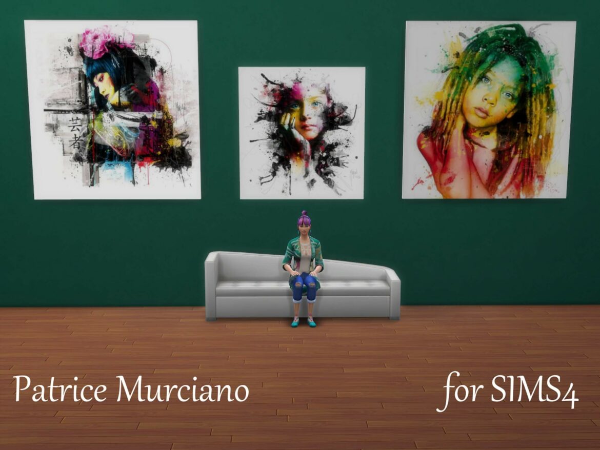 Sims 4 Patrice Murciano Artwork – Wall paintings