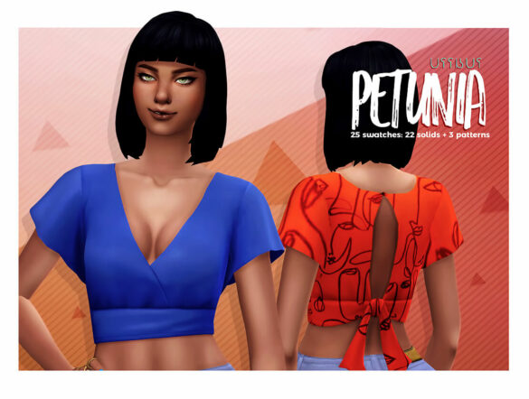 Sims 4 petunia keyhole top