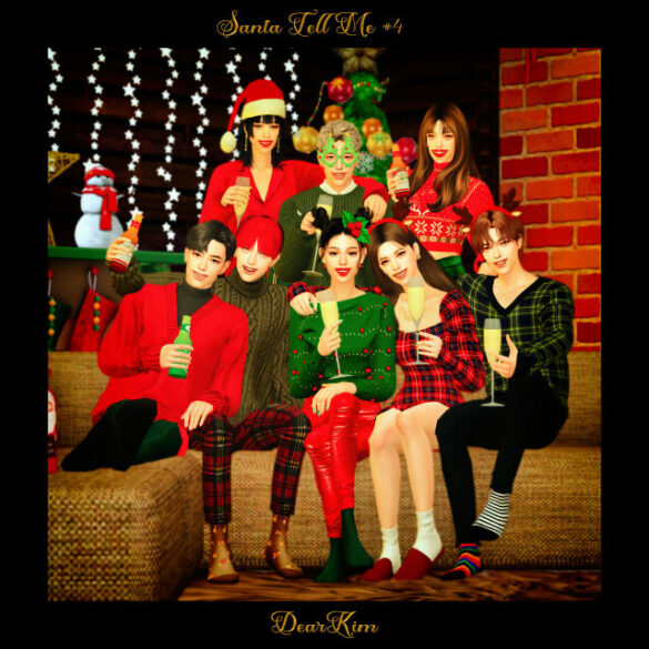 Sims 4 posepack dearkima santa tell me #4