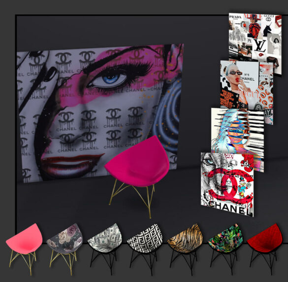 Sims 4 posters 24 colors chair 23 colors chair 30